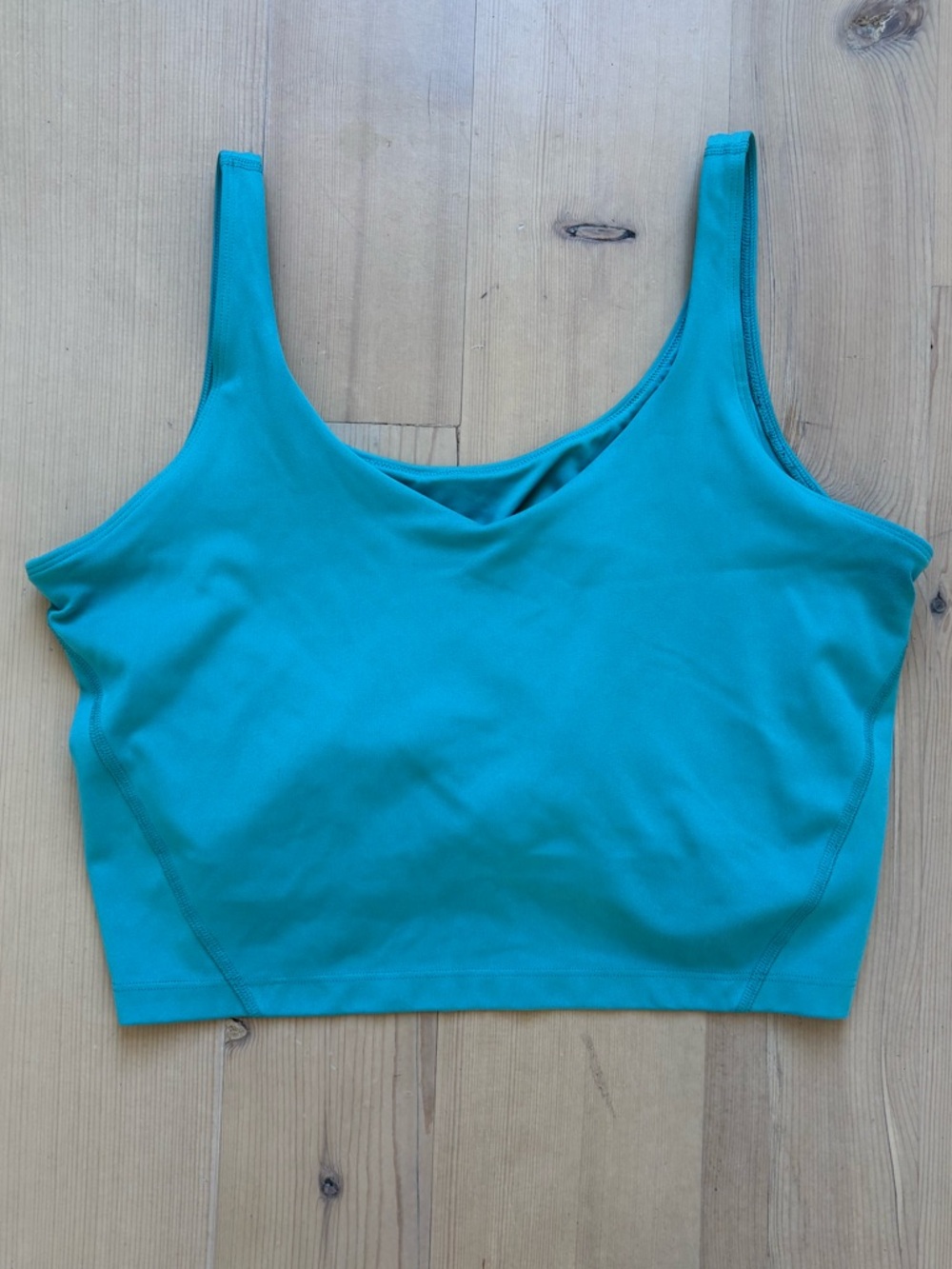 Gilly Hicks / Hollister Recharge Teal Cropped Workout V Neck Tank Top - XL Curvy